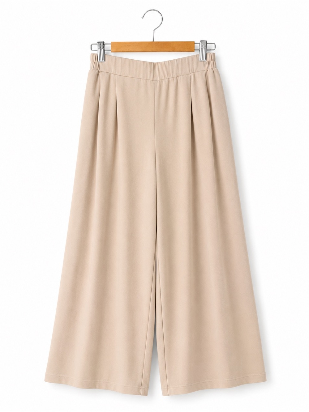 High-Rise Wide Leg Pants in Light Taupe